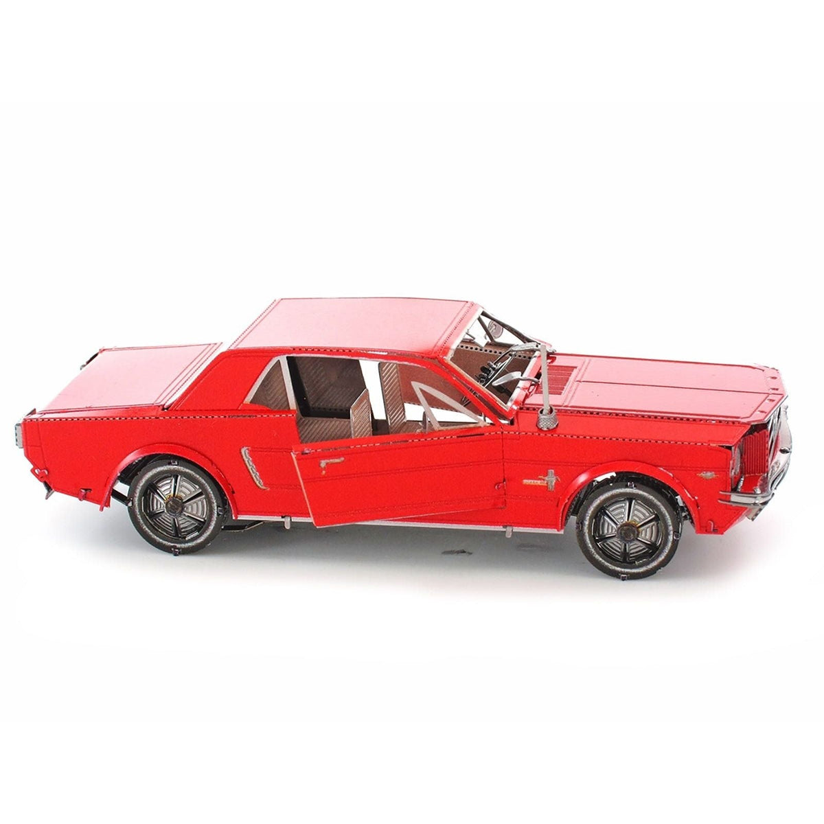 Model Kit 1965 Ford Mustang Red (Moderate Difficulty) Steel Model by Metal Earth-Metal Earth-ModelCars.com
