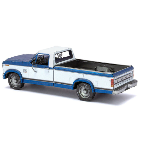 Model Kit 1982 Ford F - 150 Pickup Truck Blue and White (Moderate Difficulty) Steel Model by Metal Earth - Metal Earth - ModelCars.com