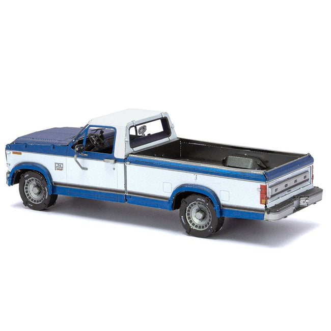 Model Kit 1982 Ford F - 150 Pickup Truck Blue and White (Moderate Difficulty) Steel Model by Metal Earth - Metal Earth - ModelCars.com