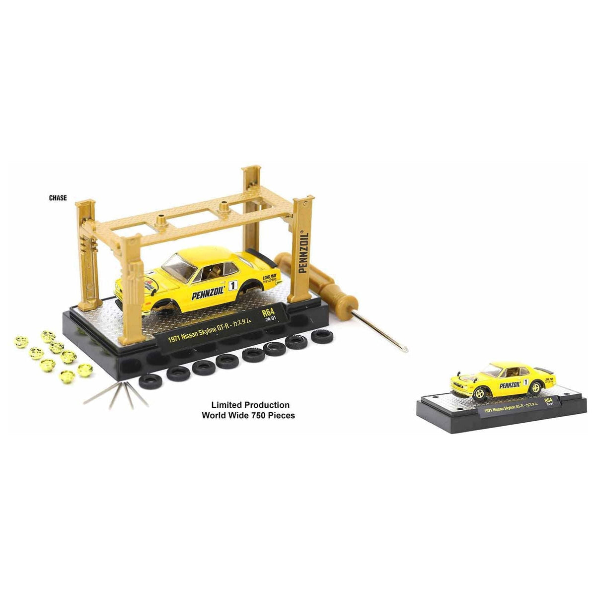 Model Kit 3 piece Car Set Release 64 Limited Edition to 9600 pieces Worldwide 1/64 Diecast Model Cars by M2 Machines-M2-ModelCars.com
