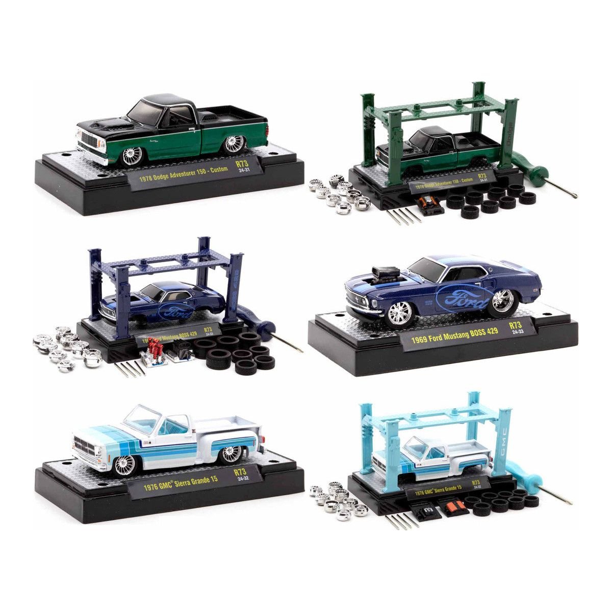 Model Kit 3 piece Car Set Release 73 Limited Edition to 9000 pieces Worldwide 1/64 Diecast Model Cars by M2 Machines - M2 - ModelCars.com