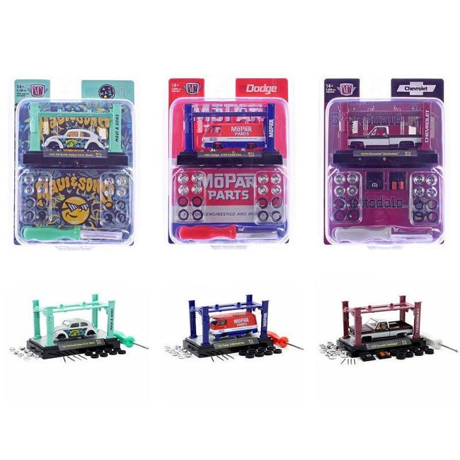 Model Kit 3 piece Car Set Release 74 Limited Edition to 9600 pieces Worldwide 1/64 Diecast Model Cars by M2 Machines-M2-ModelCars.com