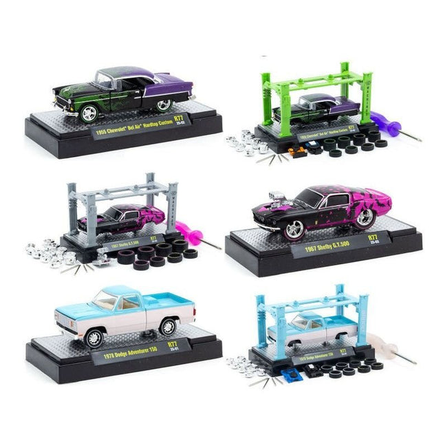 Model Kit 3 piece Car Set Release 77 Limited Edition to 9600 pieces Worldwide 1/64 Diecast Model Cars by M2 Machines-M2-ModelCars.com