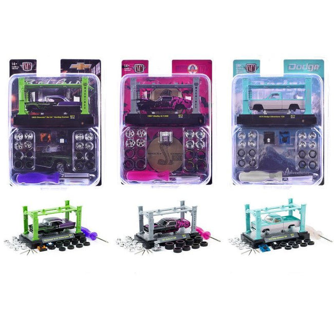 Model Kit 3 piece Car Set Release 77 Limited Edition to 9600 pieces Worldwide 1/64 Diecast Model Cars by M2 Machines - M2 - ModelCars.com