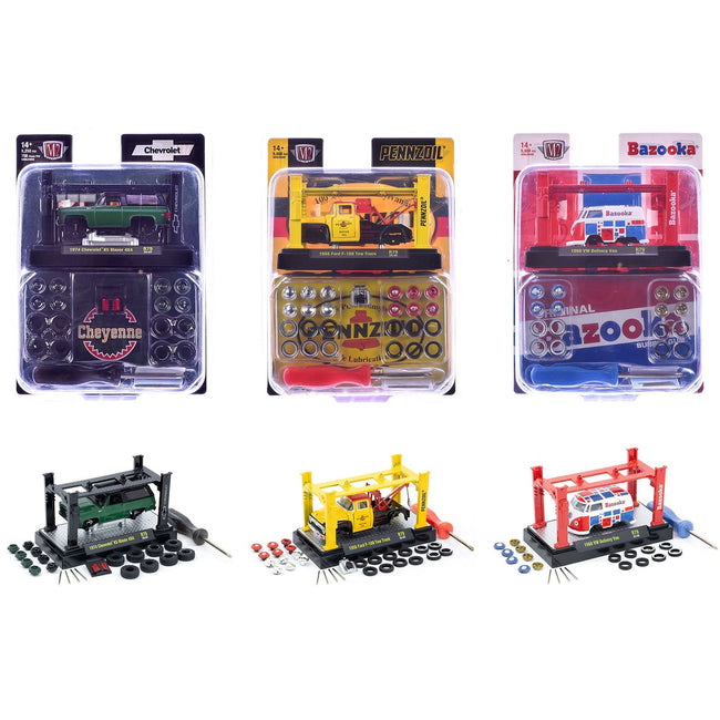 Model Kit 3 piece Car Set Release 79 Limited Edition to 9600 pieces Worldwide 1/64 Diecast Model Cars by M2 Machines-M2-ModelCars.com