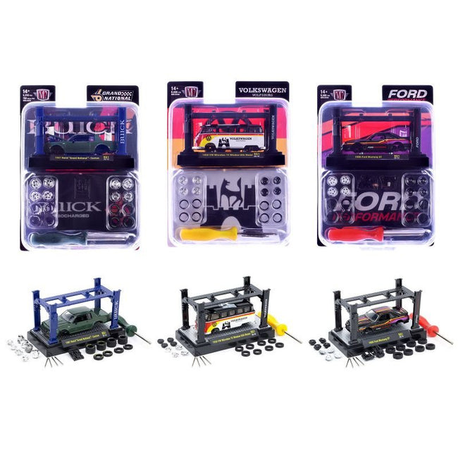 Model Kit 3 piece Car Set Release 81 Limited Edition to 9600 pieces Worldwide 1/64 Diecast Model Cars by M2 Machines-M2-ModelCars.com