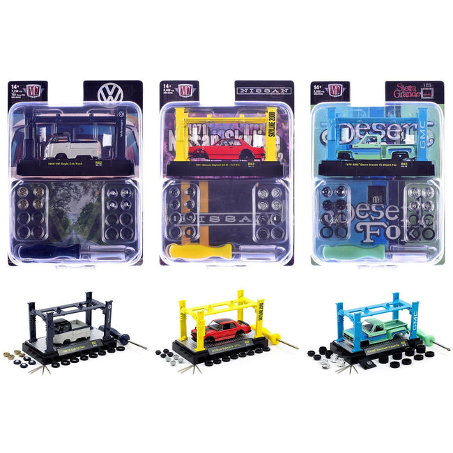 Model Kit 3 piece Car Set Release 82 Limited Edition to 8000 pieces Worldwide 1/64 Diecast Model Cars by M2 Machines-M2-ModelCars.com