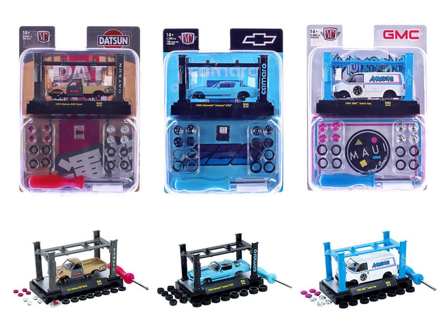 Model Kit 3 piece Car Set Release #90 Limited Edition to 6000 pieces Worldwide 1/64 Diecast Model Cars by M2 Machines-M2-ModelCars.com