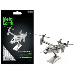 Model Kit Bell Boeing V-22 Osprey Aircraft "United States Military" (Challenging Difficulty) Steel Model by Metal Earth