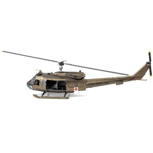 Model Kit Bell UH-1 Iroquois Helicopter "Huey" United States Army (Moderate Difficulty) Steel Model by Metal Earth-Metal Earth-ModelCars.com