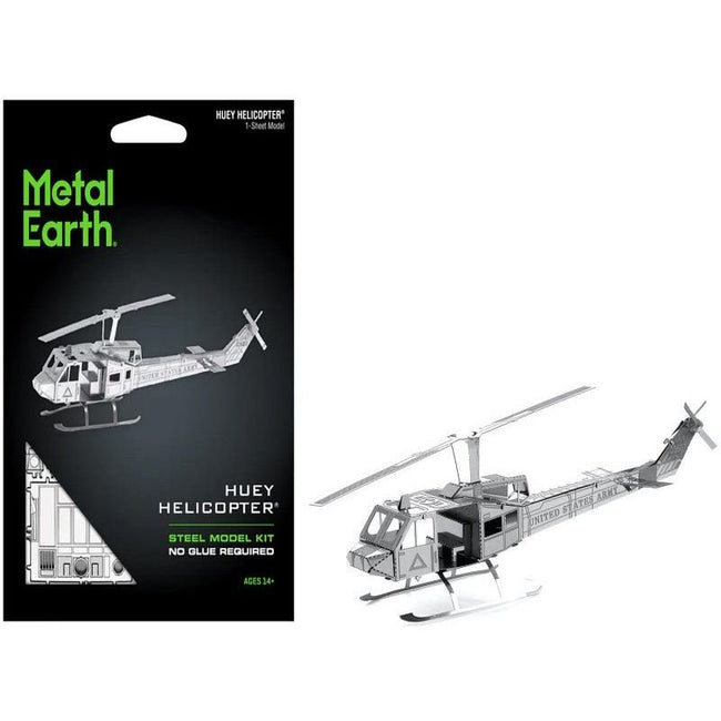Model Kit Bell UH-1 Iroquois "Huey" Helicopter "United States Army" (Easy Difficulty) Steel Model by Metal Earth-Metal Earth-ModelCars.com