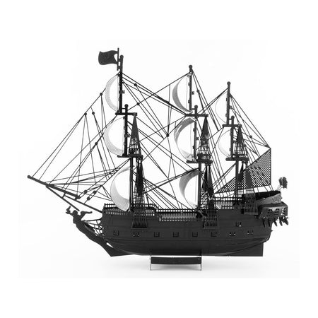 Model Kit Black Pearl Ship Black Version (Moderate Difficulty) Steel Model by Metal Earth - Metal Earth - ModelCars.com