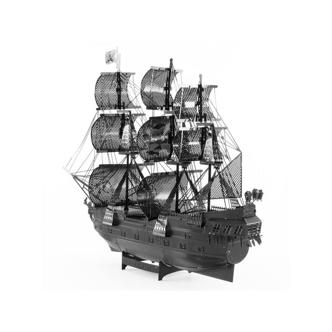 Model Kit Black Pearl Ship Black Version (Moderate Difficulty) Steel Model by Metal Earth-Metal Earth-ModelCars.com