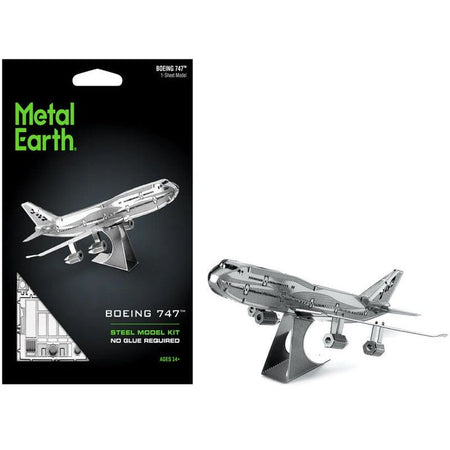 Model Kit Boeing 747 Commercial Aircraft (Easy Difficulty) Steel Model by Metal Earth - Metal Earth - ModelCars.com