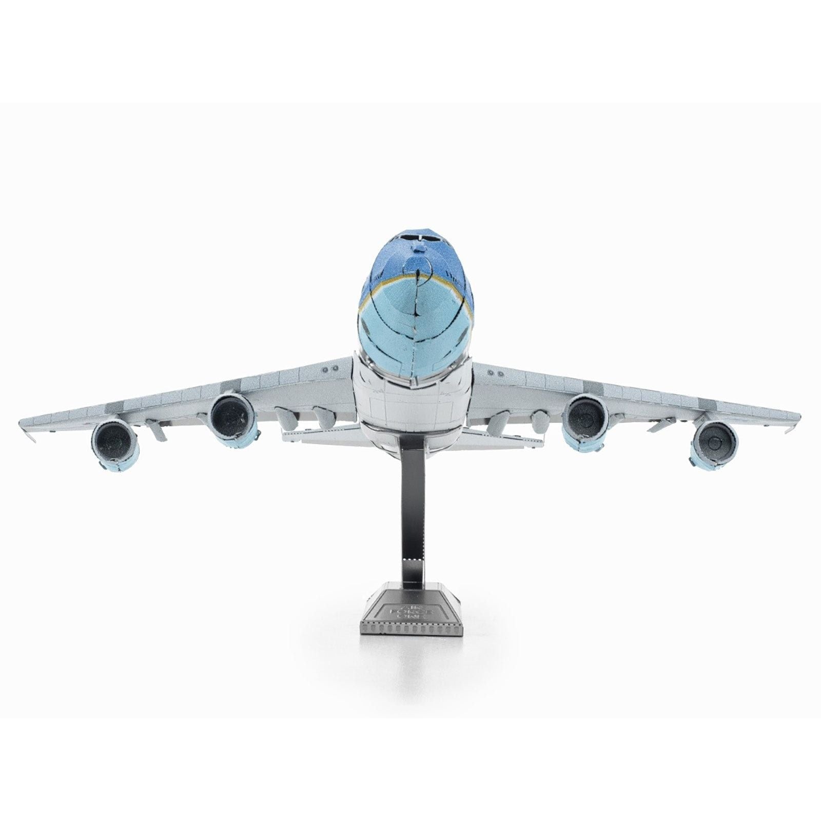 Model Kit Boeing 747 Transport Aircraft "Air Force One Presidential Plane" United States Air Force (Moderate Difficulty) Steel Model by Metal Earth - Metal Earth - ModelCars.com