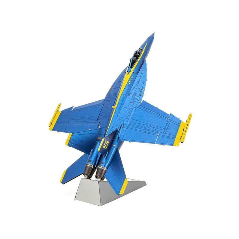 Model Kit Boeing F/A-18 Super Hornet Fighter Aircraft "Blue Angels #5" United States Navy (Challenging Difficulty) Steel Model by Metal Earth-Metal Earth-ModelCars.com