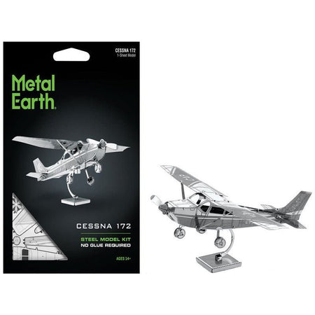 Model Kit Cessna 172 Skyhawk Aircraft (Moderate Difficulty) Steel Model by Metal Earth-Metal Earth-ModelCars.com
