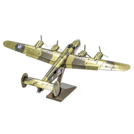 Model Kit Consolidated B - 24 Liberator Bomber Aircraft "Diamond Lil" United States Army Air Forces (Challenging Difficulty) Steel Model by Metal Earth - Metal Earth - ModelCars.com