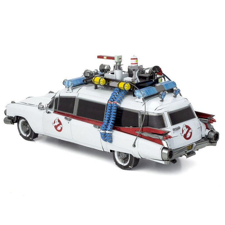 Model Kit Ecto - 1 Car White "Ghostbusters" (1984) Movie (Challenging Difficulty) Steel Model by Metal Earth - Metal Earth - ModelCars.com