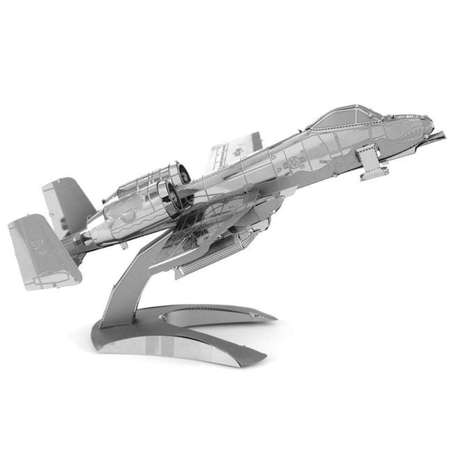 Model Kit Fairchild Republic A-10 Thunderbolt II "Warthog" Attack Aircraft (Moderate Difficulty) Steel Model by Metal Earth-Metal Earth-ModelCars.com