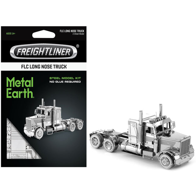 Model Kit Freightliner FLC Long Nose Truck (Challenging Difficulty) Steel Model by Metal Earth-Metal Earth-ModelCars.com