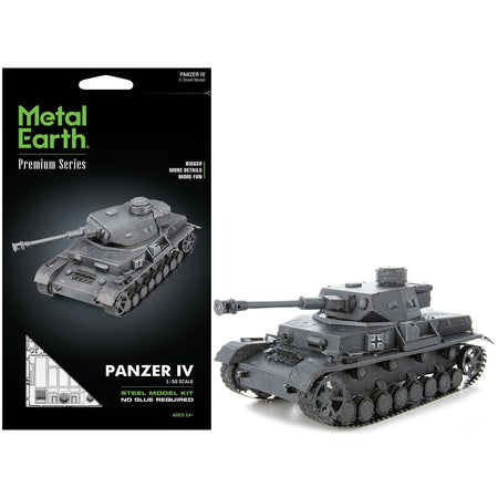 Model Kit German Panzer IV Tank (Challenging Difficulty) Steel Model by Metal Earth-Metal Earth-ModelCars.com