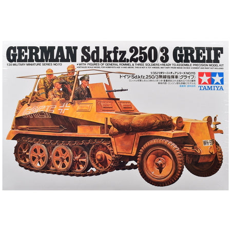 Model Kit German Sd.kfz. 250/3 Greif Half-Tracked Armored Vehicle 1/35 Scale Model by Tamiya-Tamiya-ModelCars.com