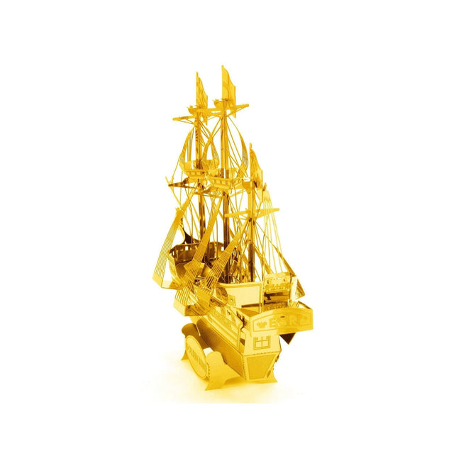 Model Kit Golden Hind Galleon Gold Version (Moderate Difficulty) Steel Model by Metal Earth-Metal Earth-ModelCars.com