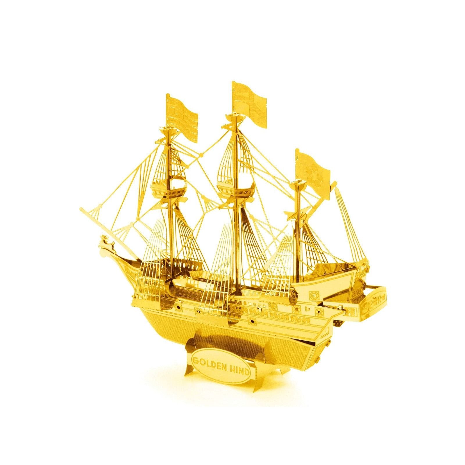 Model Kit Golden Hind Galleon Gold Version (Moderate Difficulty) Steel Model by Metal Earth - Metal Earth - ModelCars.com