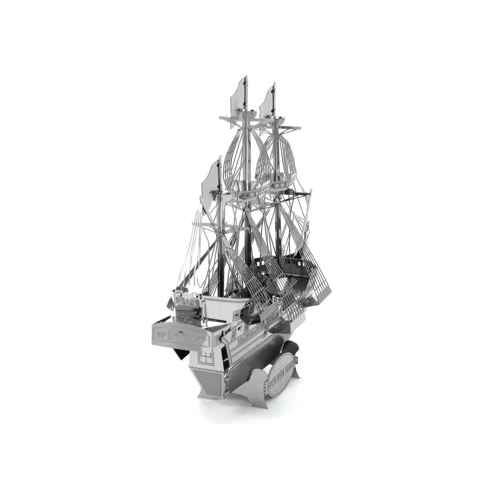 Model Kit Golden Hind Galleon (Moderate Difficulty) Steel Model by Metal Earth - Metal Earth - ModelCars.com