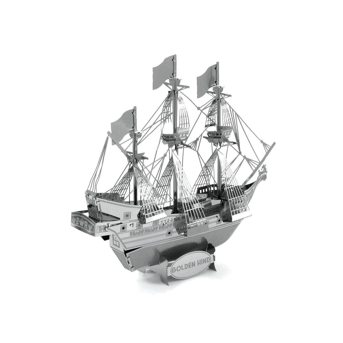 Model Kit Golden Hind Galleon (Moderate Difficulty) Steel Model by Metal Earth - Metal Earth - ModelCars.com