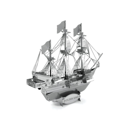 Model Kit Golden Hind Galleon (Moderate Difficulty) Steel Model by Metal Earth - Metal Earth - ModelCars.com