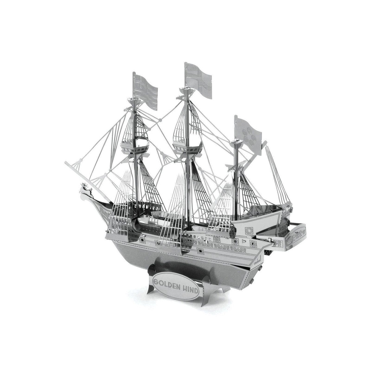 Model Kit Golden Hind Galleon (Moderate Difficulty) Steel Model by Metal Earth - Metal Earth - ModelCars.com