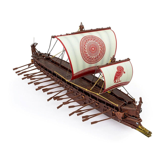 Model Kit Greek Trireme Warship (Expert Difficulty) Steel Model by Metal Earth-Metal Earth-ModelCars.com