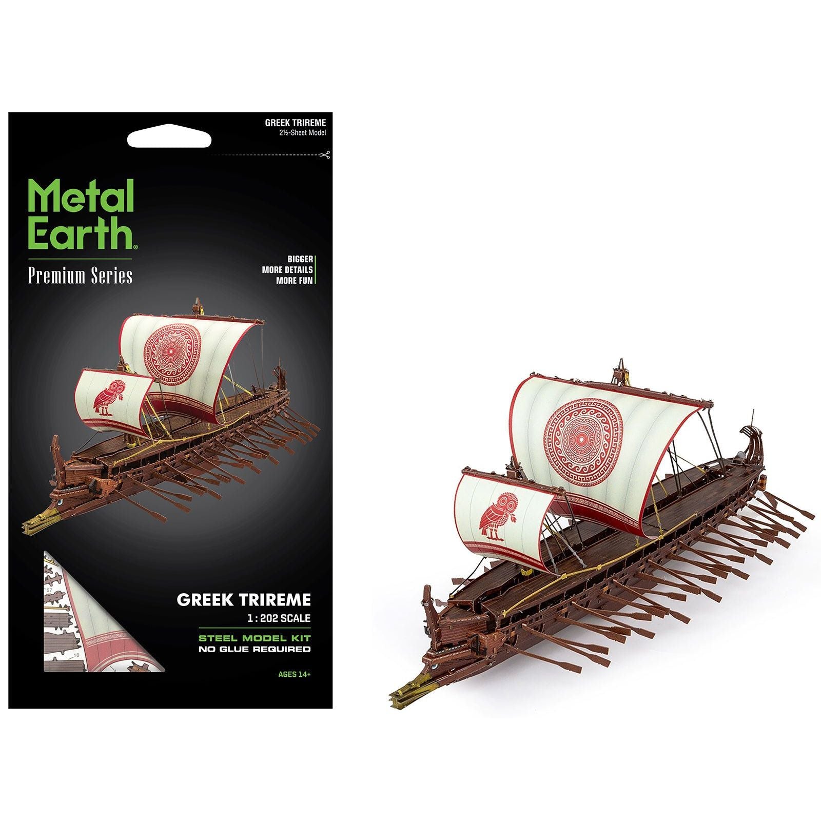 Model Kit Greek Trireme Warship (Expert Difficulty) Steel Model by Metal Earth - Metal Earth - ModelCars.com
