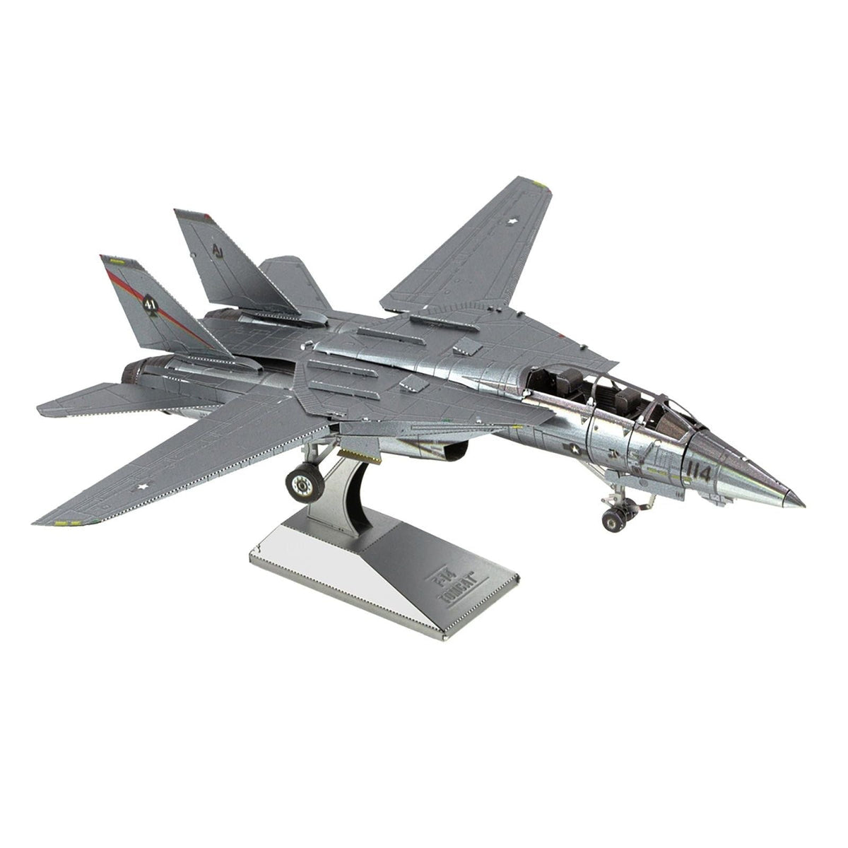 Model Kit Grumman F-14 Tomcat Fighter Aircraft "United States Navy" (Challenging Difficulty) Steel Model by Metal Earth-Metal Earth-ModelCars.com