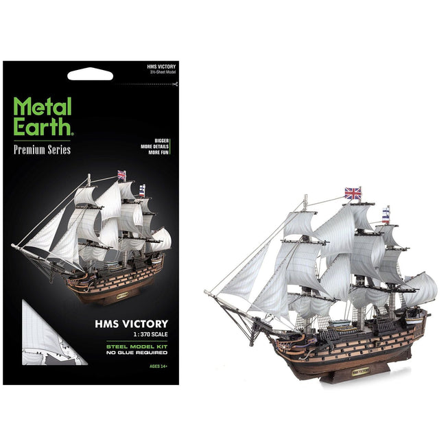 Model Kit HMS Victory British Navy Ship (Challenging Difficulty) Steel Model by Metal Earth-Metal Earth-ModelCars.com