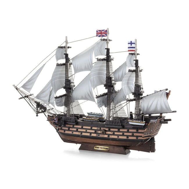 Model Kit HMS Victory British Navy Ship (Challenging Difficulty) Steel Model by Metal Earth-Metal Earth-ModelCars.com