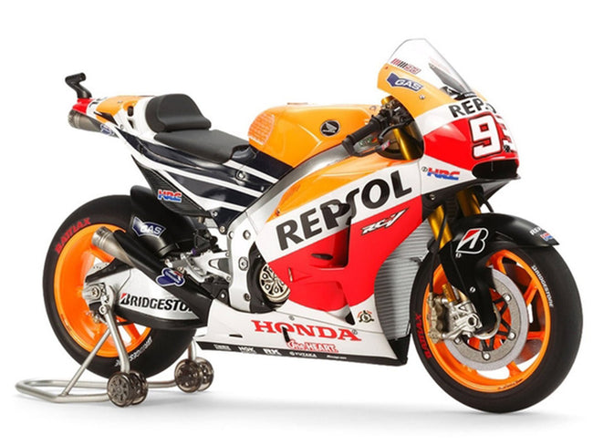 Model Kit Honda RC213V Motorcycle #93 Marc Marquez "Repsol Honda" Winner "Moto GP Championship" (2014) 1/12 Scale Model by Tamiya-Tamiya-ModelCars.com