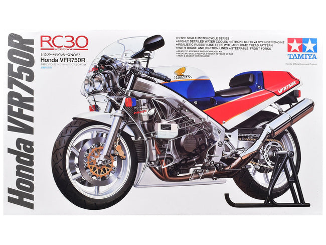 Model Kit Honda VFR750R Motorcycle 1/12 Scale Model by Tamiya-Tamiya-ModelCars.com