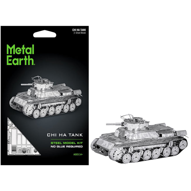 Model Kit Japanese Chi Ha Tank (Moderate Difficulty) Steel Model by Metal Earth-Metal Earth-ModelCars.com