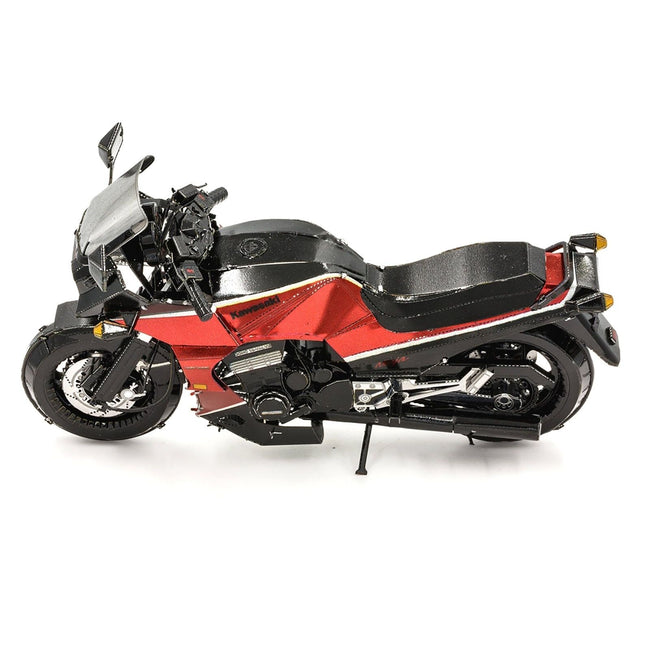 Model Kit Kawasaki GPz900R Motorcycle Red and Black (Challenging Difficulty) Steel Model by Metal Earth - Metal Earth - ModelCars.com