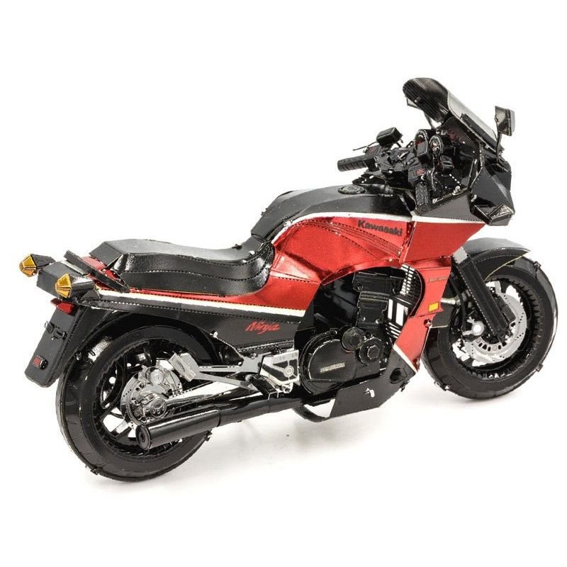 Model Kit Kawasaki GPz900R Motorcycle Red and Black (Challenging Difficulty) Steel Model by Metal Earth-Metal Earth-ModelCars.com