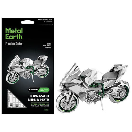 Model Kit Kawasaki Ninja H2R Motorcycle (Expert Difficulty) Steel Model by Metal Earth-Metal Earth-ModelCars.com