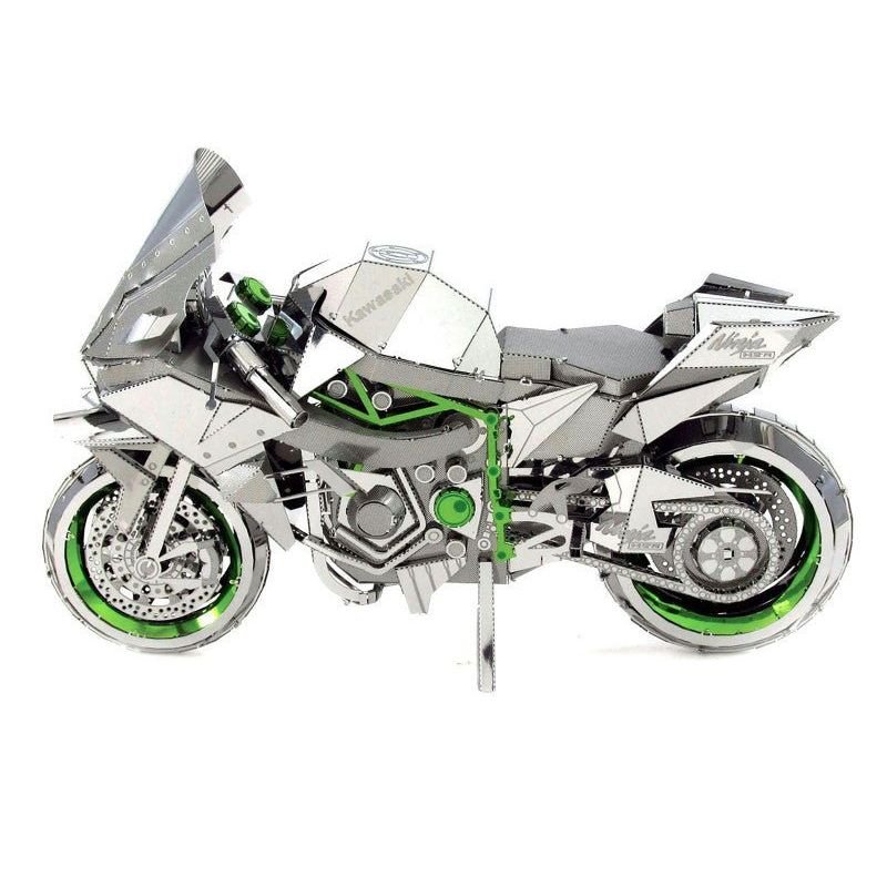 Model Kit Kawasaki Ninja H2R Motorcycle (Expert Difficulty) Steel Model by Metal Earth-Metal Earth-ModelCars.com