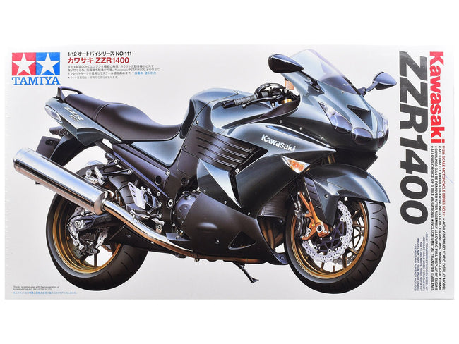 Model Kit Kawasaki ZZR 1400 Motorcycle 1/12 Scale Model by Tamiya-Tamiya-ModelCars.com