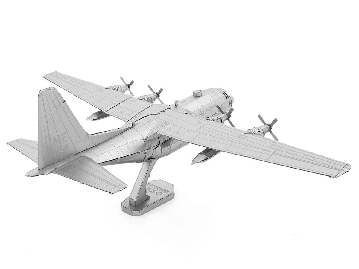 Model Kit Lockheed C-130 Hercules Transport Aircraft "United States Air Force" (Moderate Difficulty) Steel Model by Metal Earth-Metal Earth-ModelCars.com