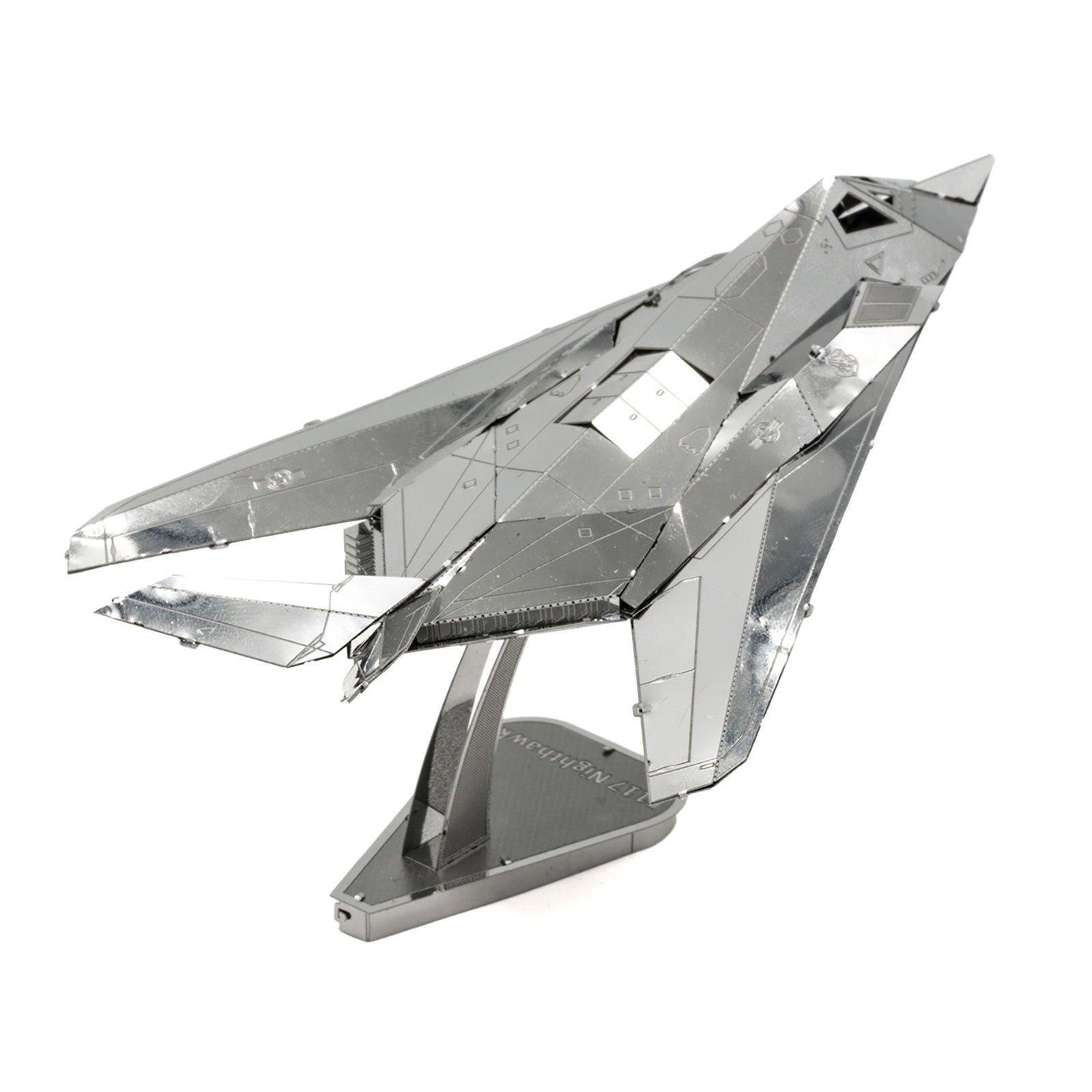 Model Kit Lockheed Martin F - 117 Nighthawk Stealth Aircraft "United States Air Force" (Moderate Difficulty) Steel Model by Metal Earth - Metal Earth - ModelCars.com