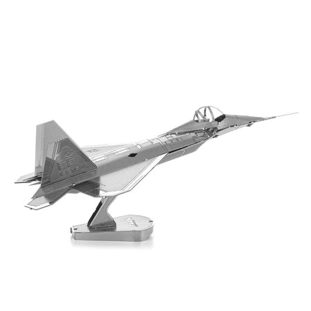 Model Kit Lockheed Martin F - 22 Raptor Stealth Aircraft (Moderate Difficulty) Steel Model by Metal Earth - Metal Earth - ModelCars.com