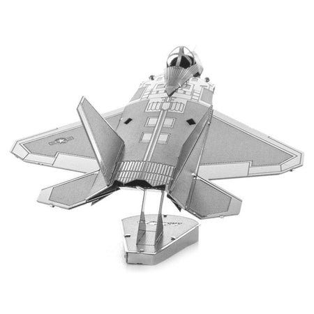 Model Kit Lockheed Martin F - 22 Raptor Stealth Aircraft (Moderate Difficulty) Steel Model by Metal Earth - Metal Earth - ModelCars.com